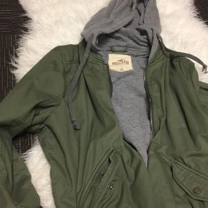 Hooded military jacket